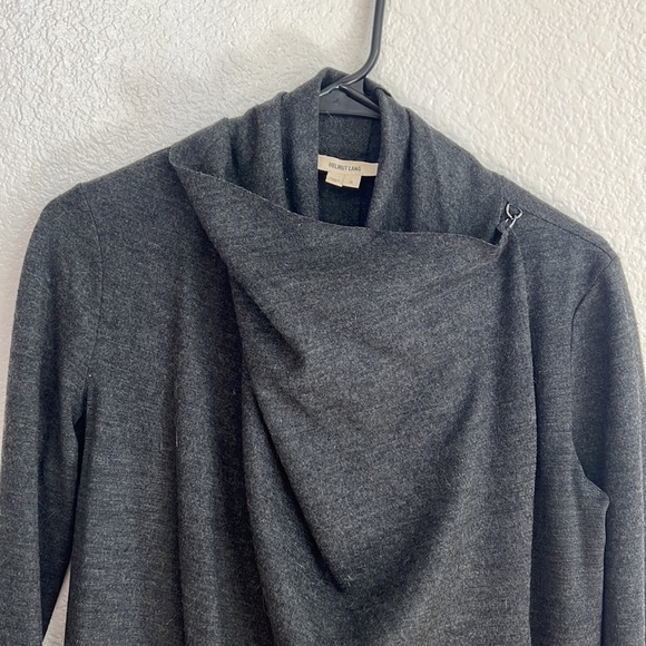 helmet lang wool draped cardigan - Picture 2 of 6